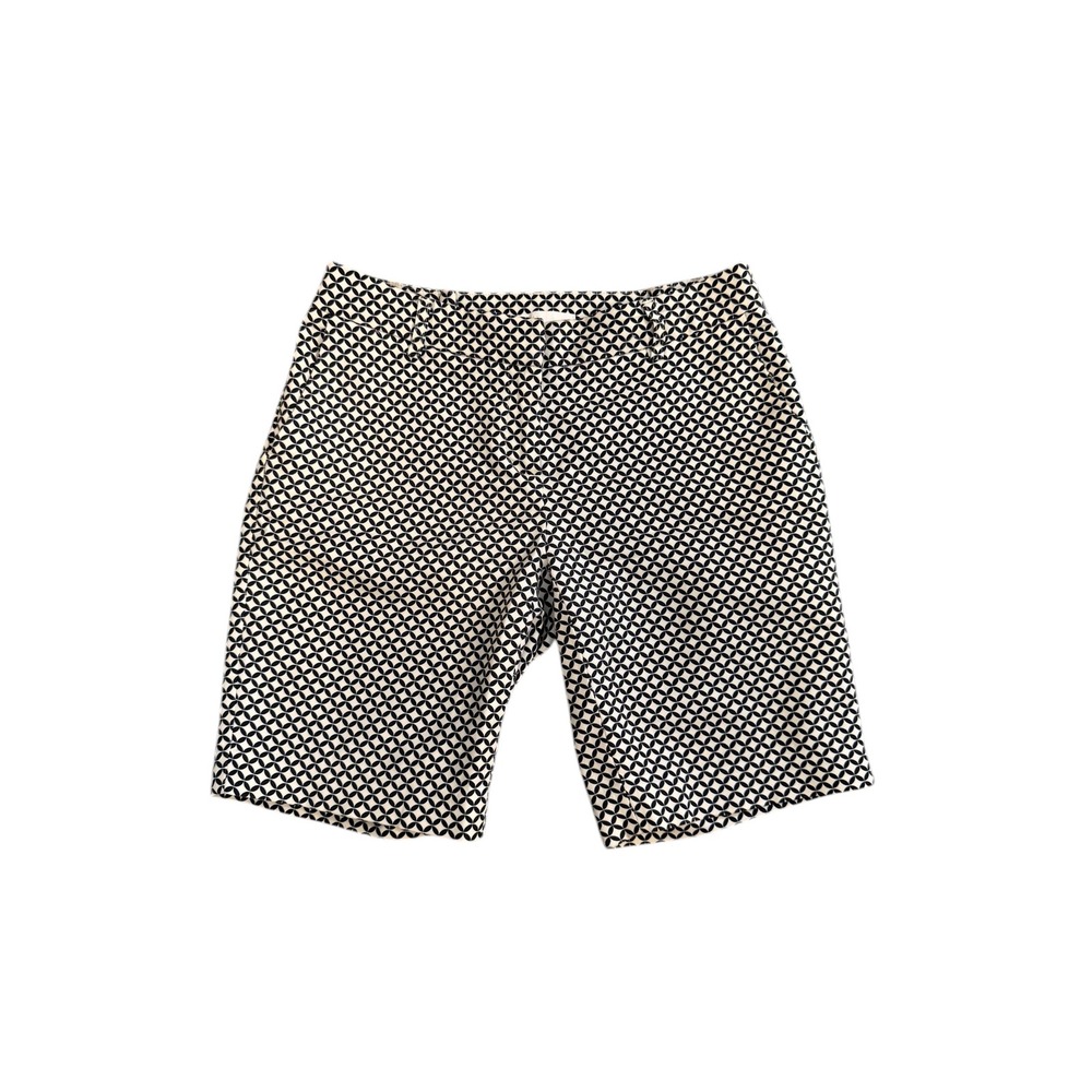Dalia Geometric Print Shorts Women 4 Navy White Excellent Bermuda City Shorts